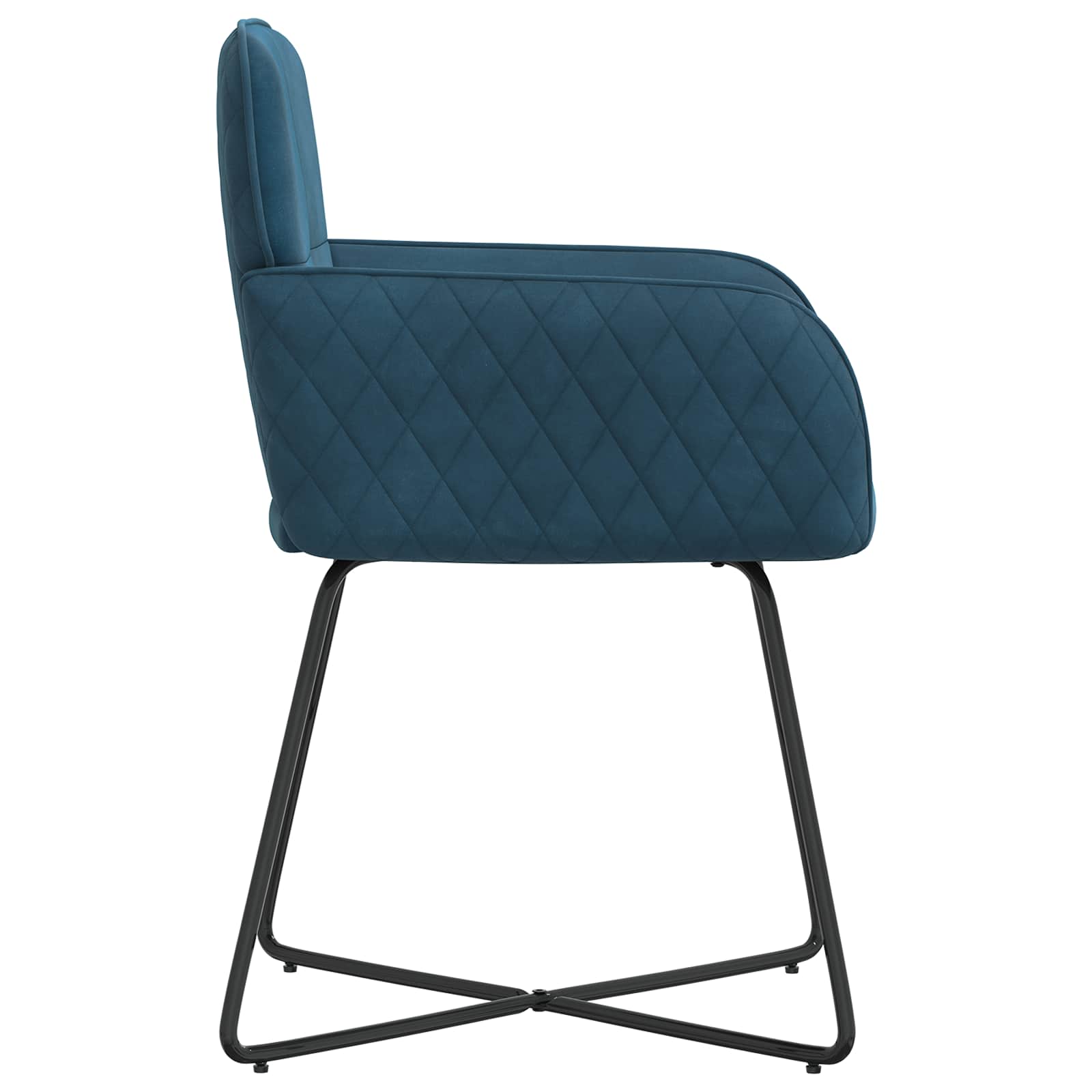 Trpezarijske stolice 2 pcs Baršun Plava 59 x 56,5 x 86 cm