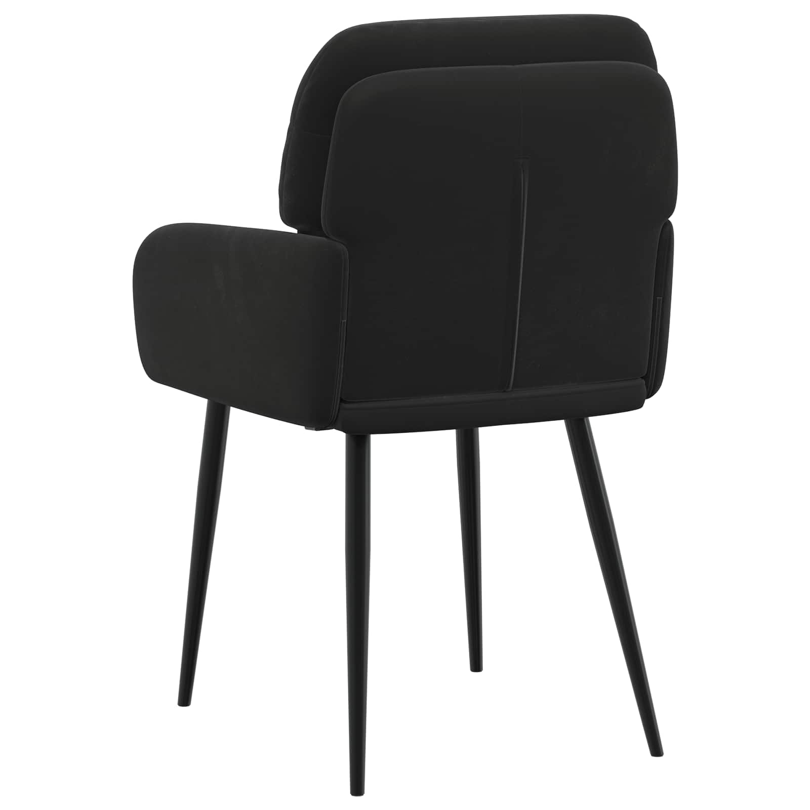 Trpezarijske stolice 2 pcs Baršun Crna 59 x 59,5 x 90 cm