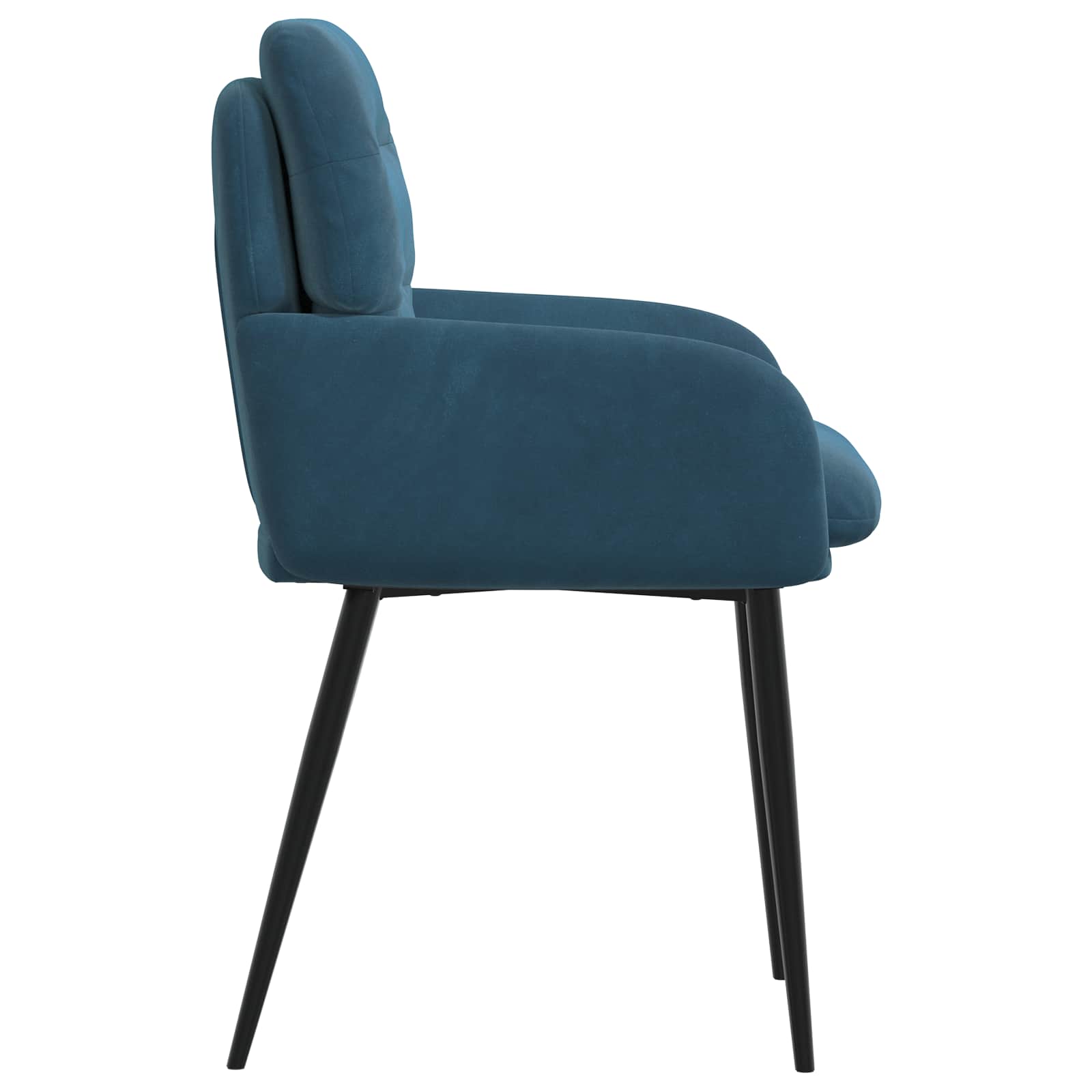 Trpezarijske stolice 2 pcs Baršun Plava 59 x 59,5 x 90 cm