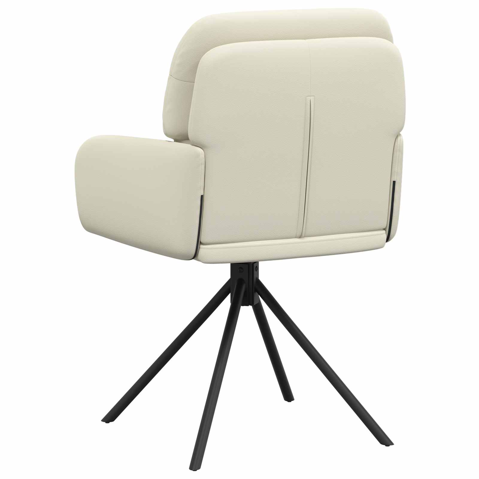 Okretne blagovaonske stolice 2 pcs Umjetna koža Krem