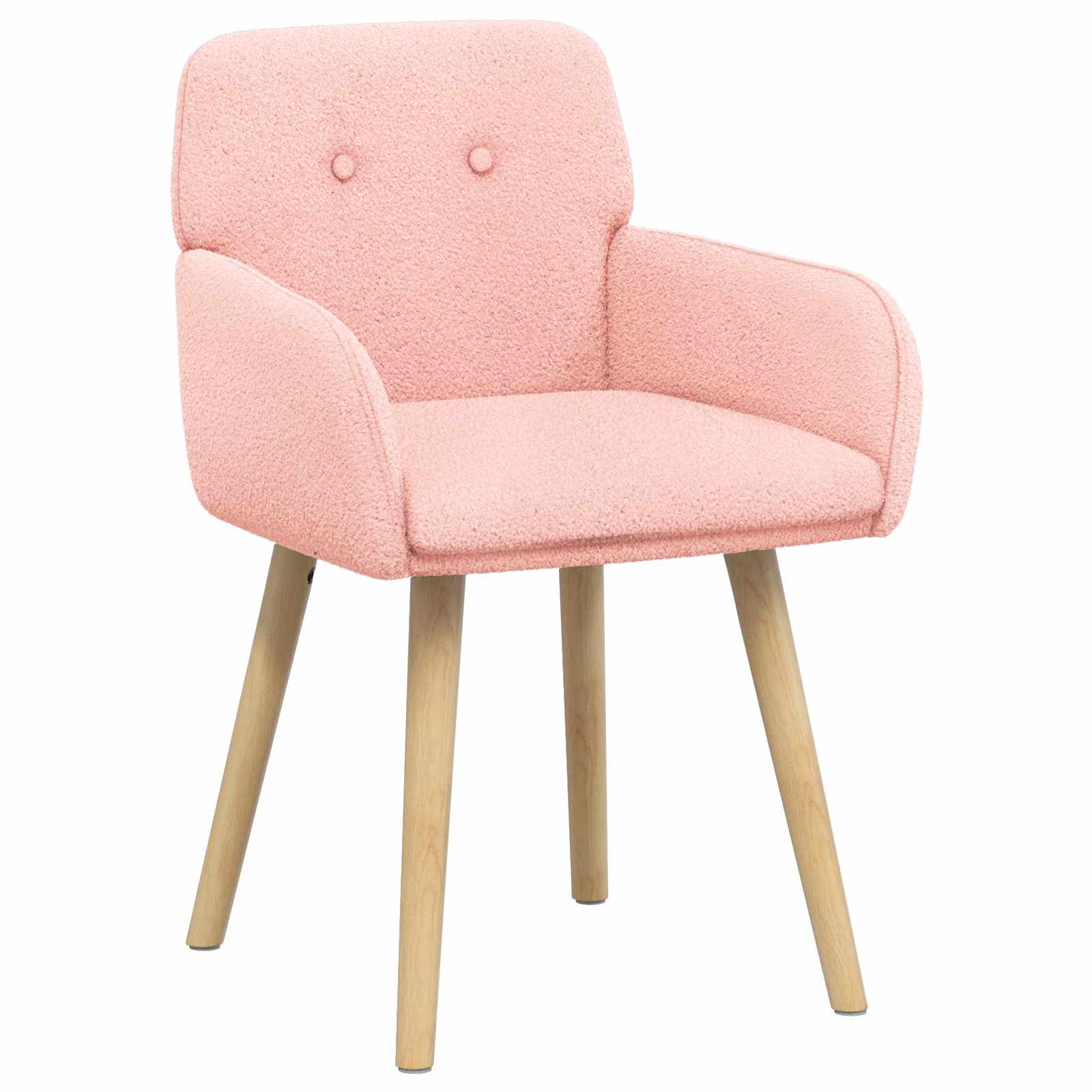 Trpezarijske stolice 2 pcs Bouclé Ružičasta 59 x 57 x 85 cm