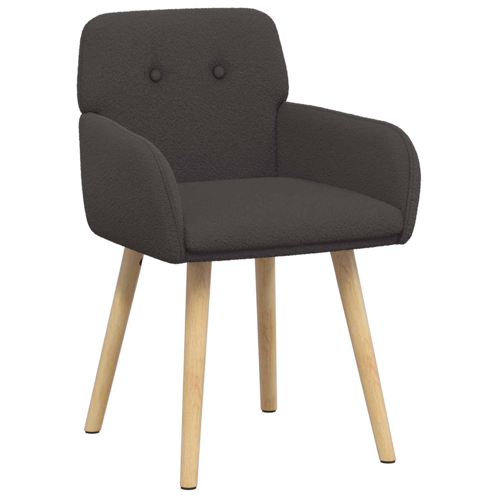 Trpezarijske stolice 2 pcs Bouclé Tamnosiva 59 x 57 x 85 cm