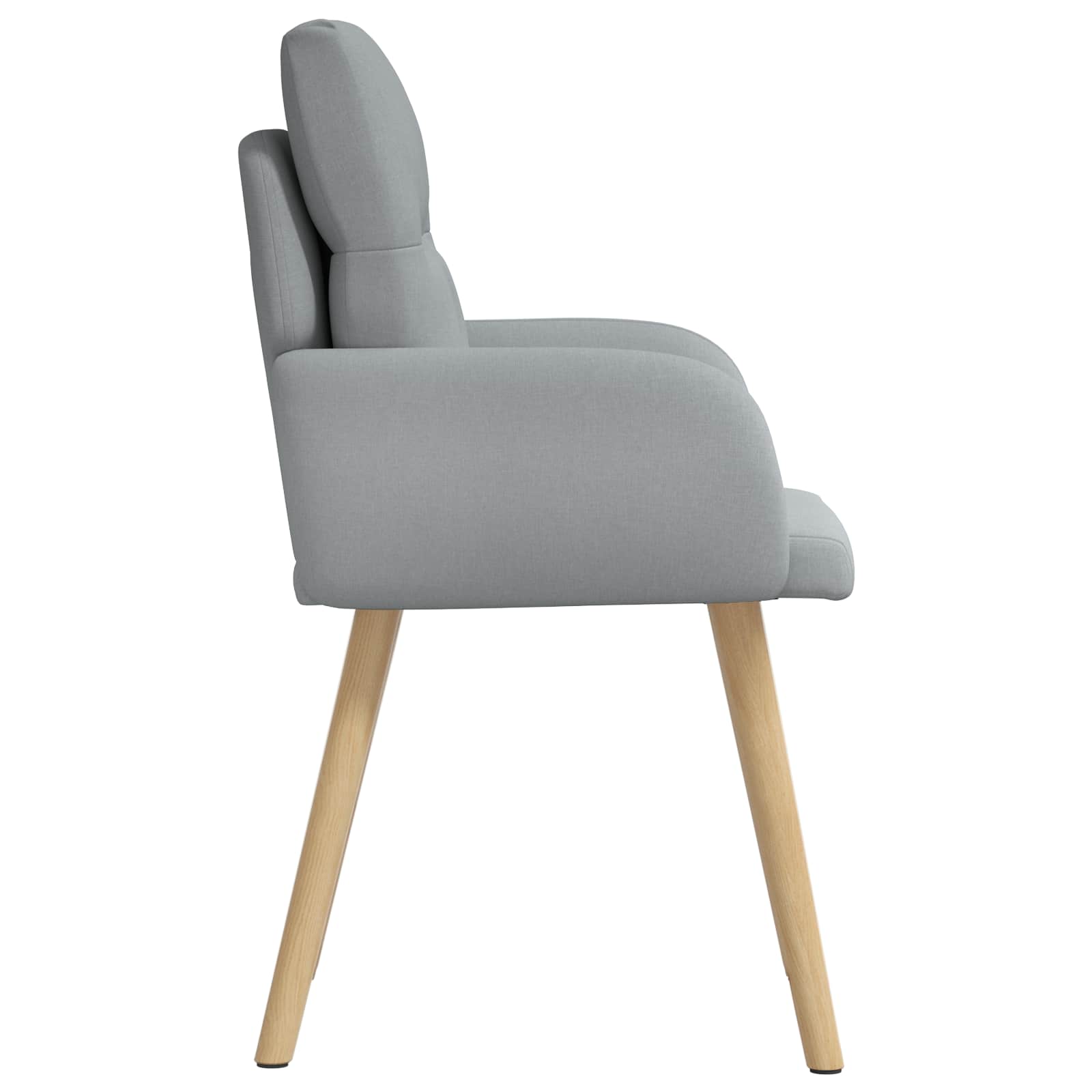 Trpezarijske stolice 2 pcs Tkanina Svjetlosiva 60 x 56 x 96 cm