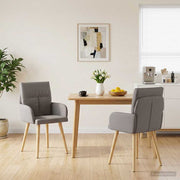 Trpezarijske stolice 2 pcs Tkanina Sivosmeđa 60 x 56 x 96 cm
