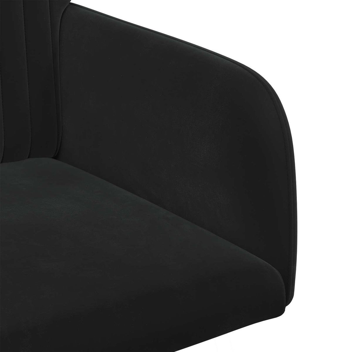 Trpezarijske stolice 2 pcs Baršun Crna 55 x 50 x 84 cm