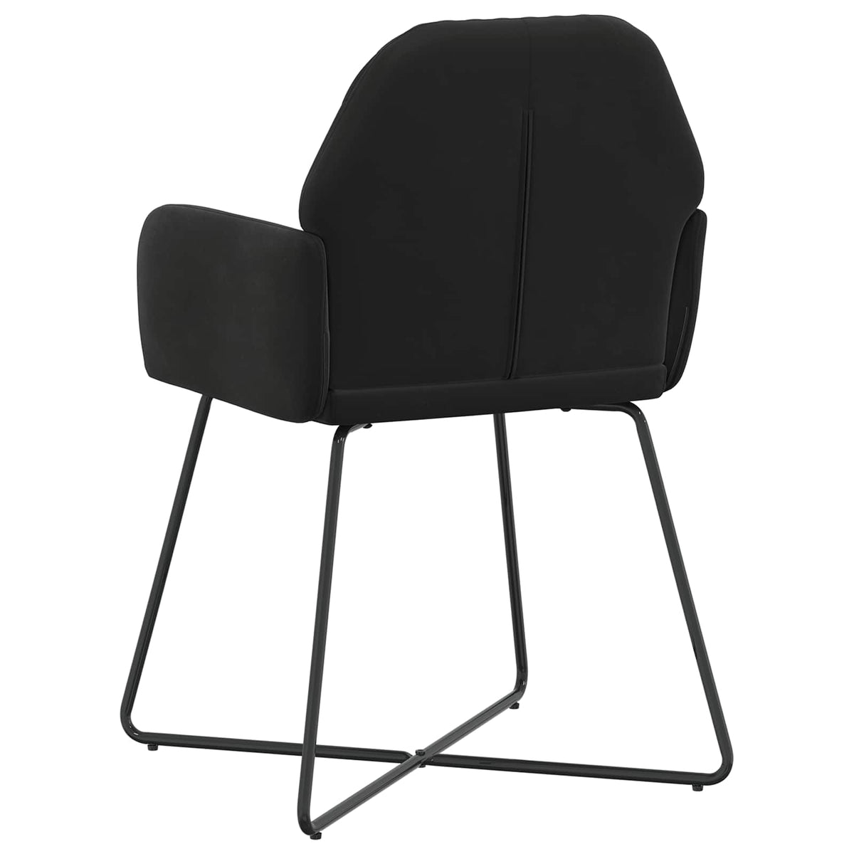 Trpezarijske stolice 2 pcs Baršun Crna 55 x 50 x 84 cm
