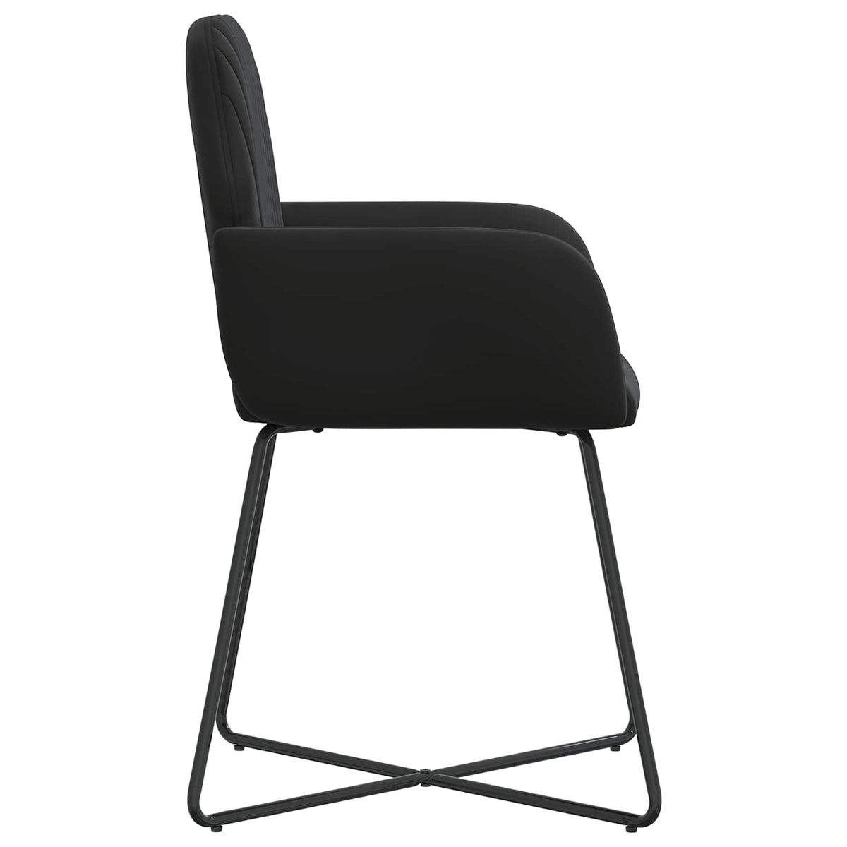 Trpezarijske stolice 2 pcs Baršun Crna 55 x 50 x 84 cm