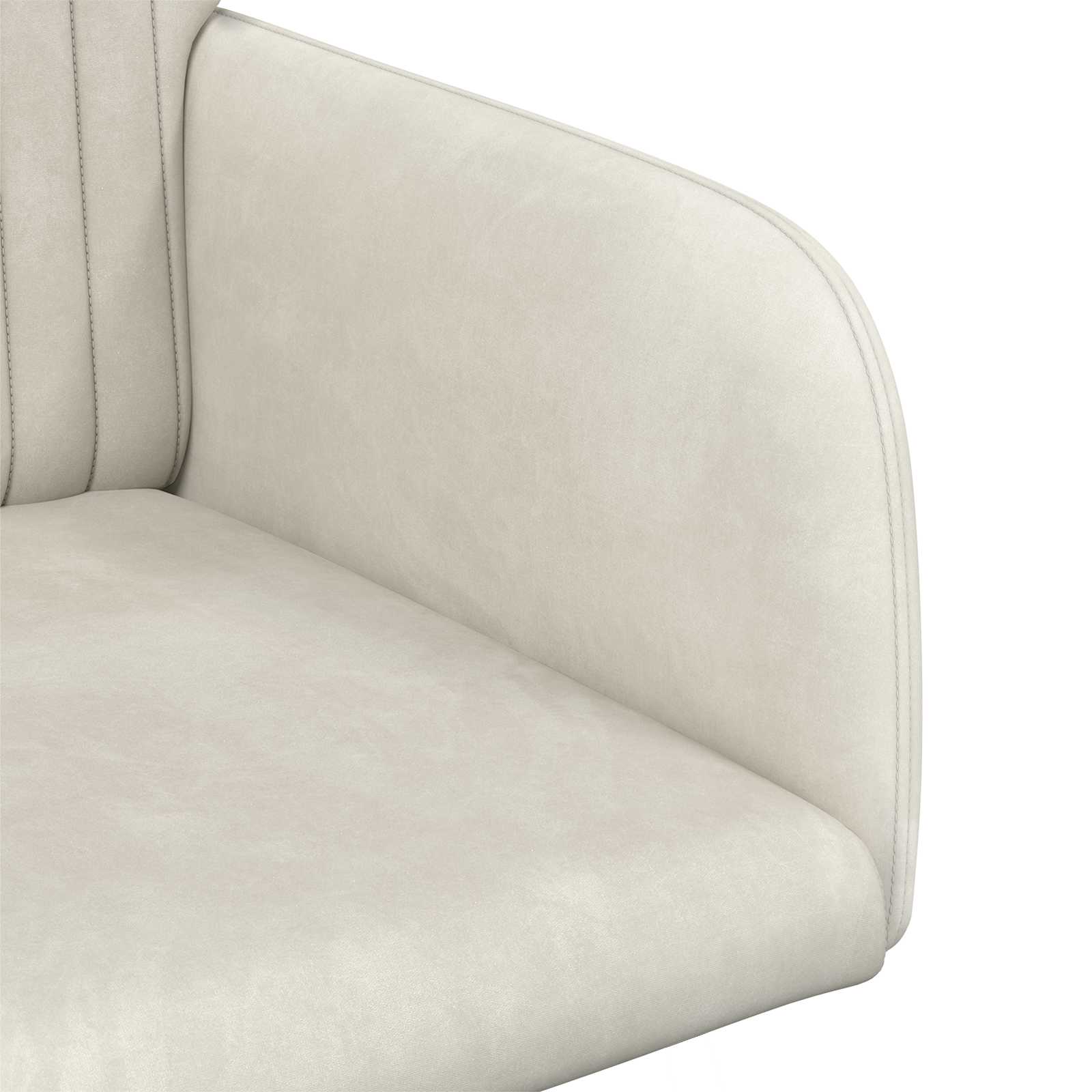 Trpezarijske stolice 2 pcs Baršun Krem 55 x 50 x 84 cm
