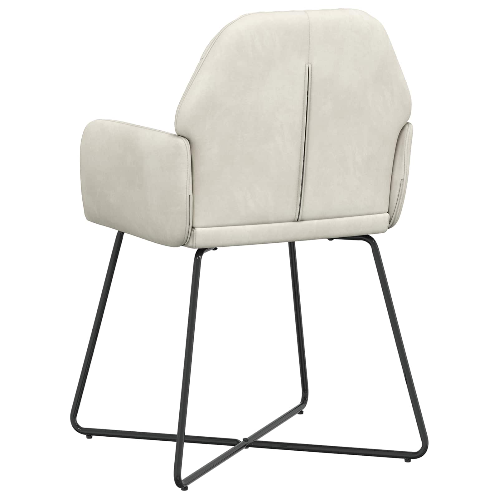 Trpezarijske stolice 2 pcs Baršun Krem 55 x 50 x 84 cm