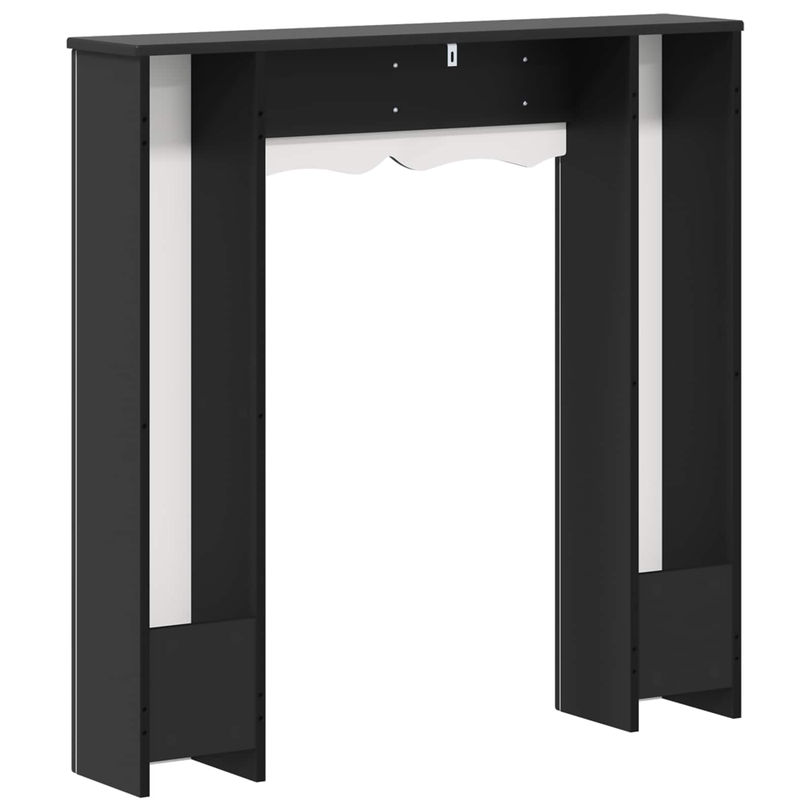 Okvir za kamin Crna 102 x 20 x 102 cm Konstruirano drvo