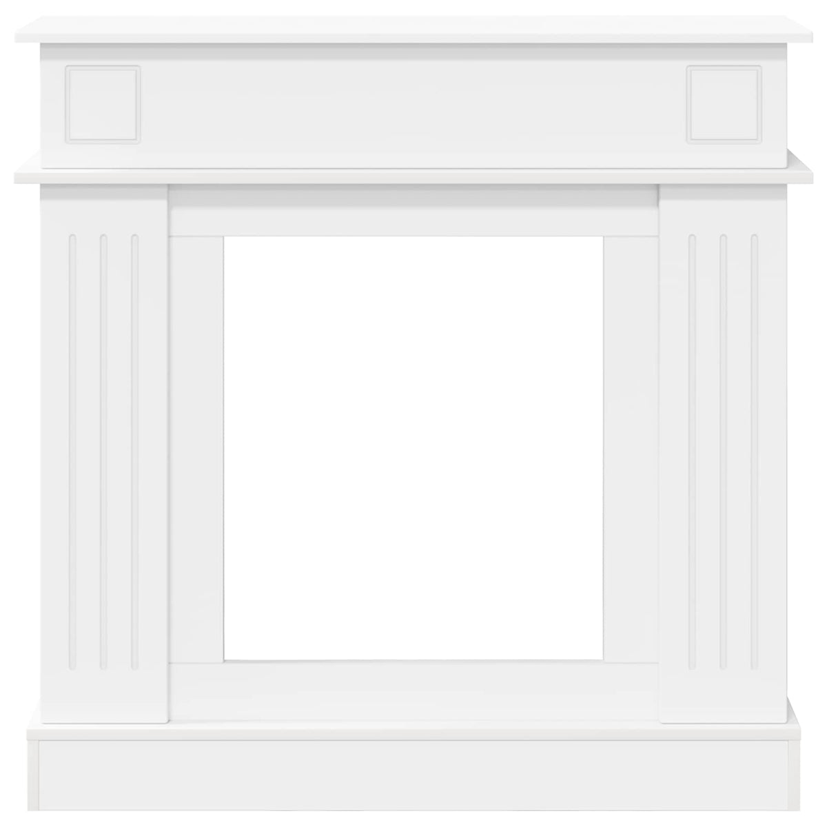 Okvir za kamin Bijela 102 x 26 x 100 cm Konstruirano drvo