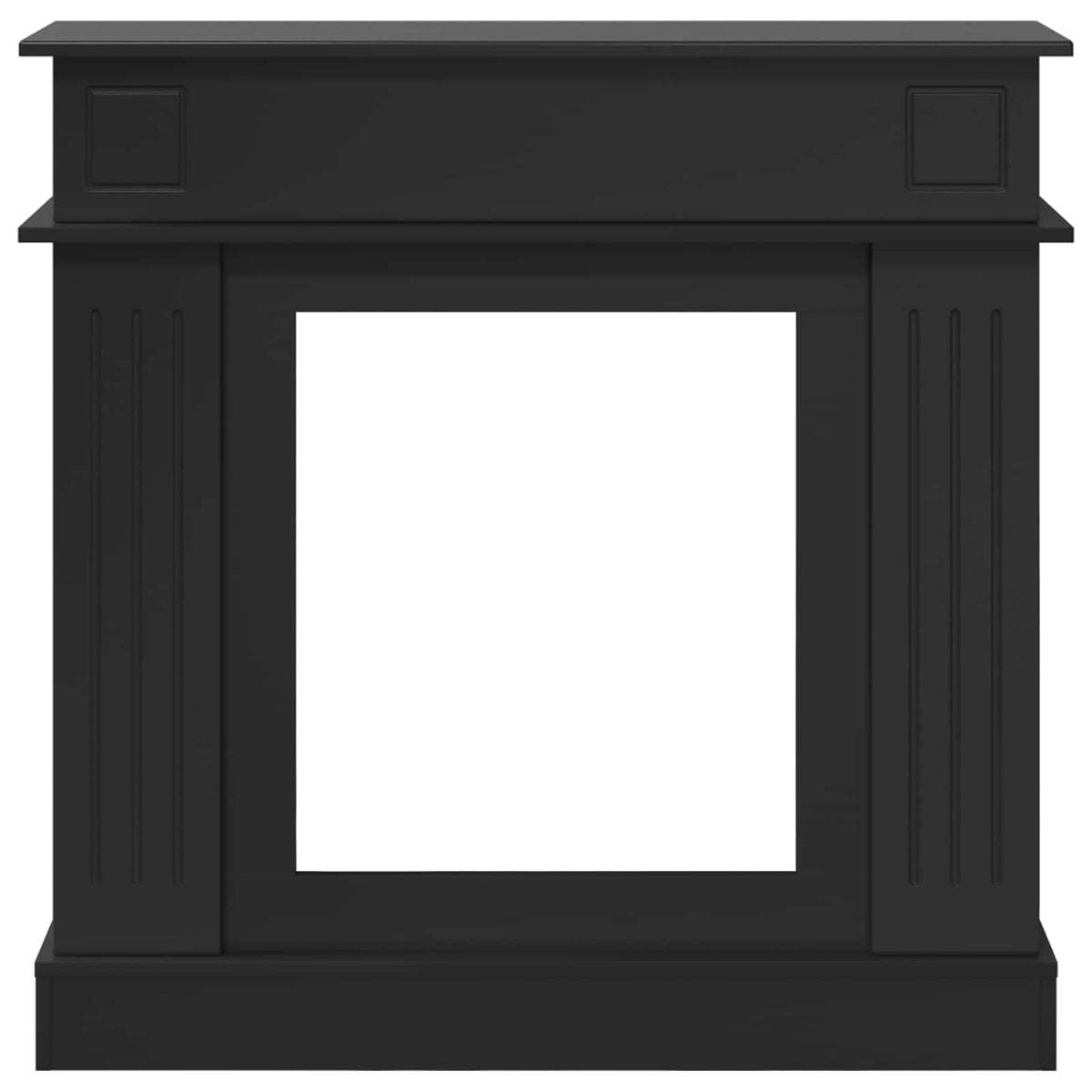 Okvir za kamin Crna 102 x 26 x 100 cm Konstruirano drvo