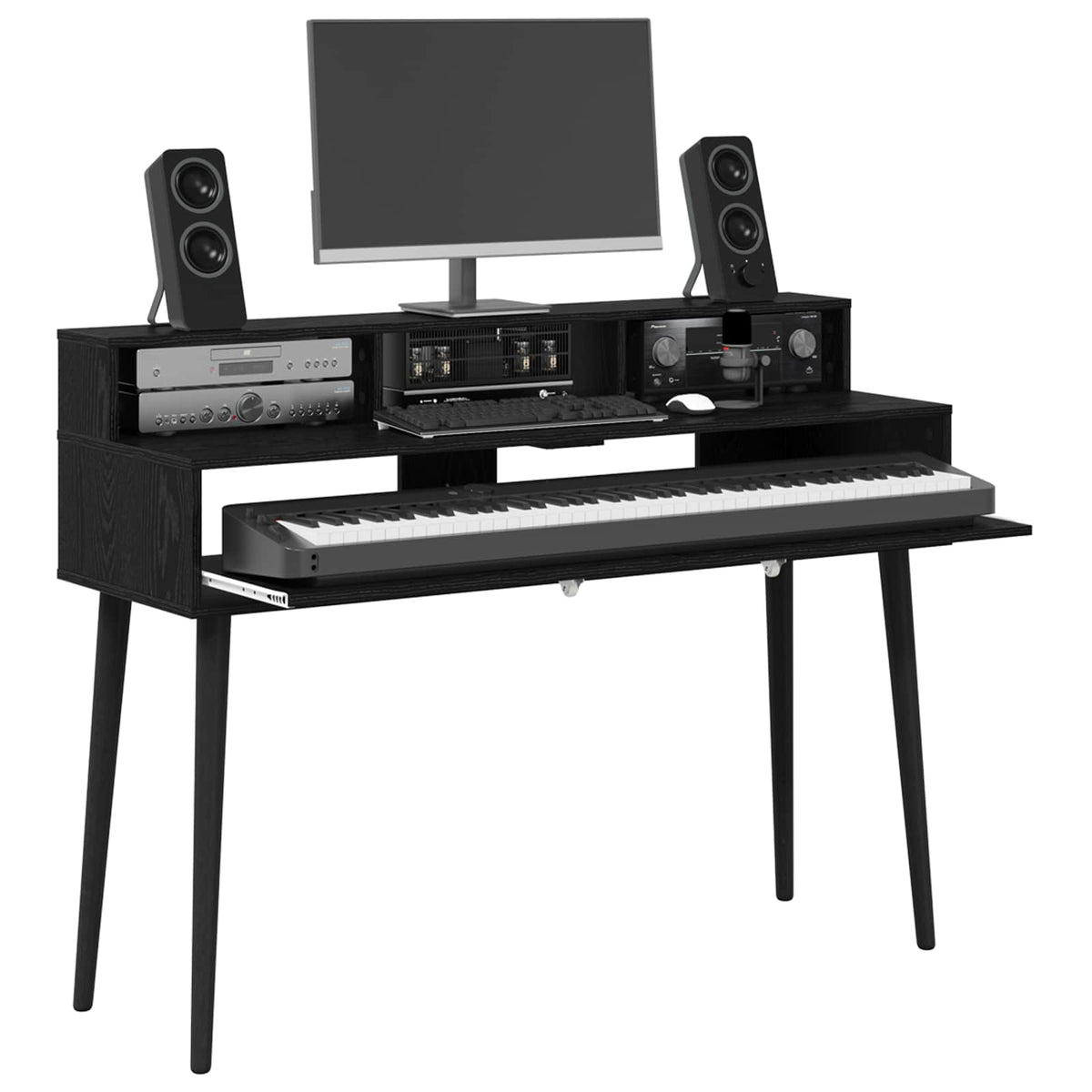 Studio radni stol Crni hrast 152 x 42,5 x 36 cm