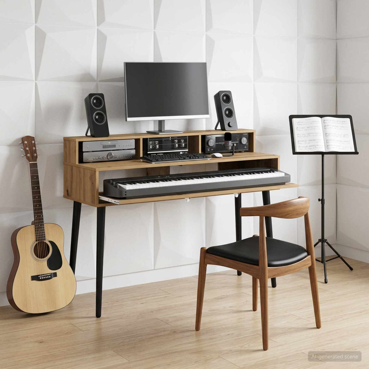 Studio radni stol Hrast artisan 130 x 42,5 x 36 cm