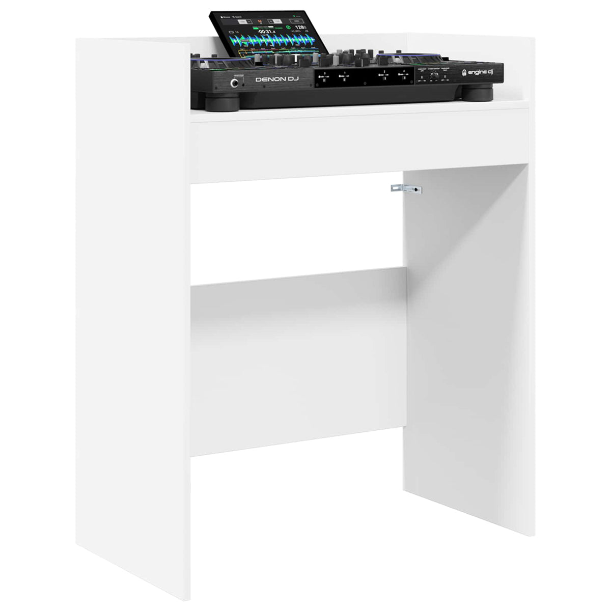 DJ stol Bijela 102 x 45 x 102 cm Konstruirano drvo