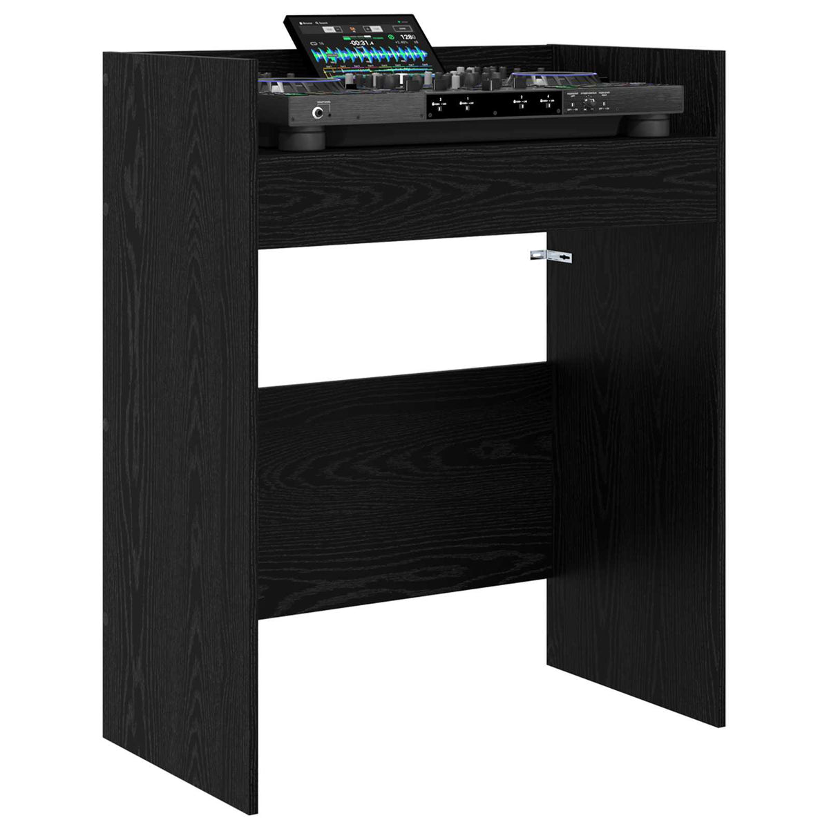 DJ stol Crni hrast 82 x 45 x 102 cm Konstruirano drvo