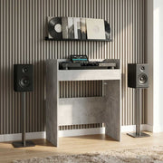 DJ stol Betonska siva 82 x 45 x 102 cm Konstruirano drvo