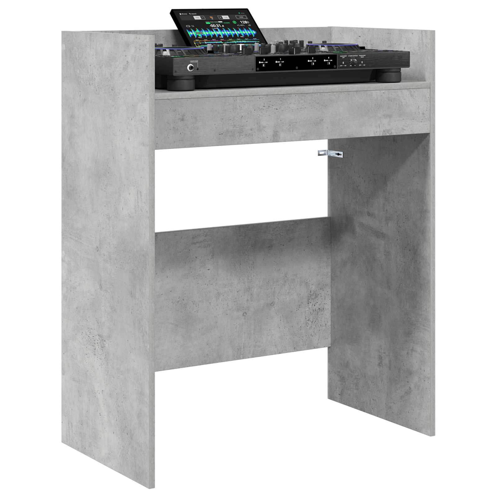 DJ stol Betonska siva 82 x 45 x 102 cm Konstruirano drvo