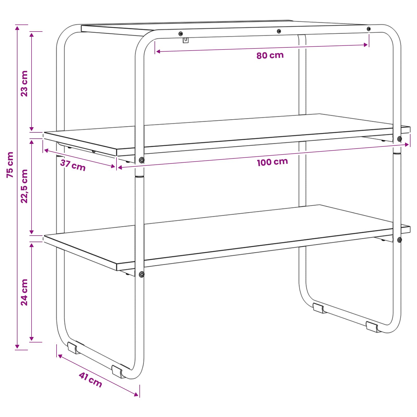 Konzolna stolica Staro drvo 100 x 41 x 75 cm Konstruirano drvo