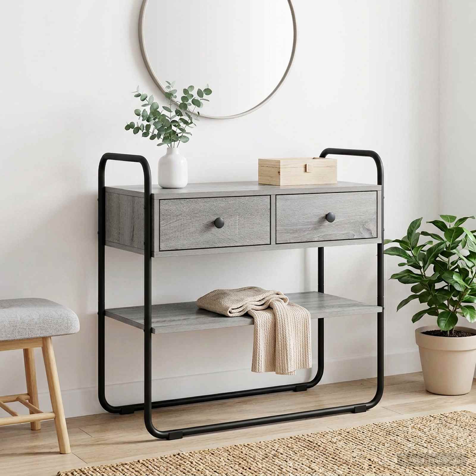 Konzolna stolica Siva Sonoma 100 x 40 x 75 cm Konstruirano drvo