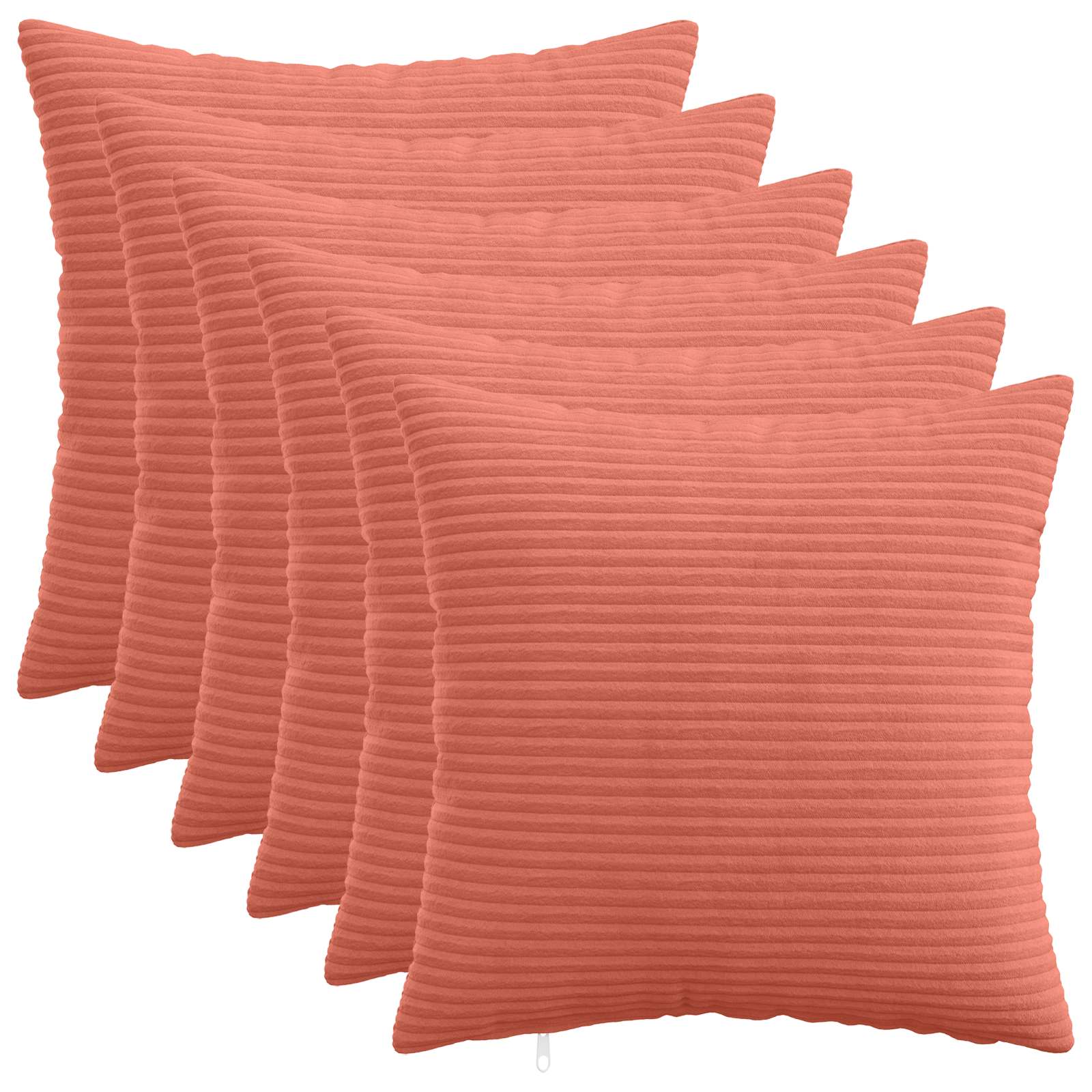 Presvlaka za jastuk 6 pcs HEERLEN Crvena narančasta 30 x 30 cm