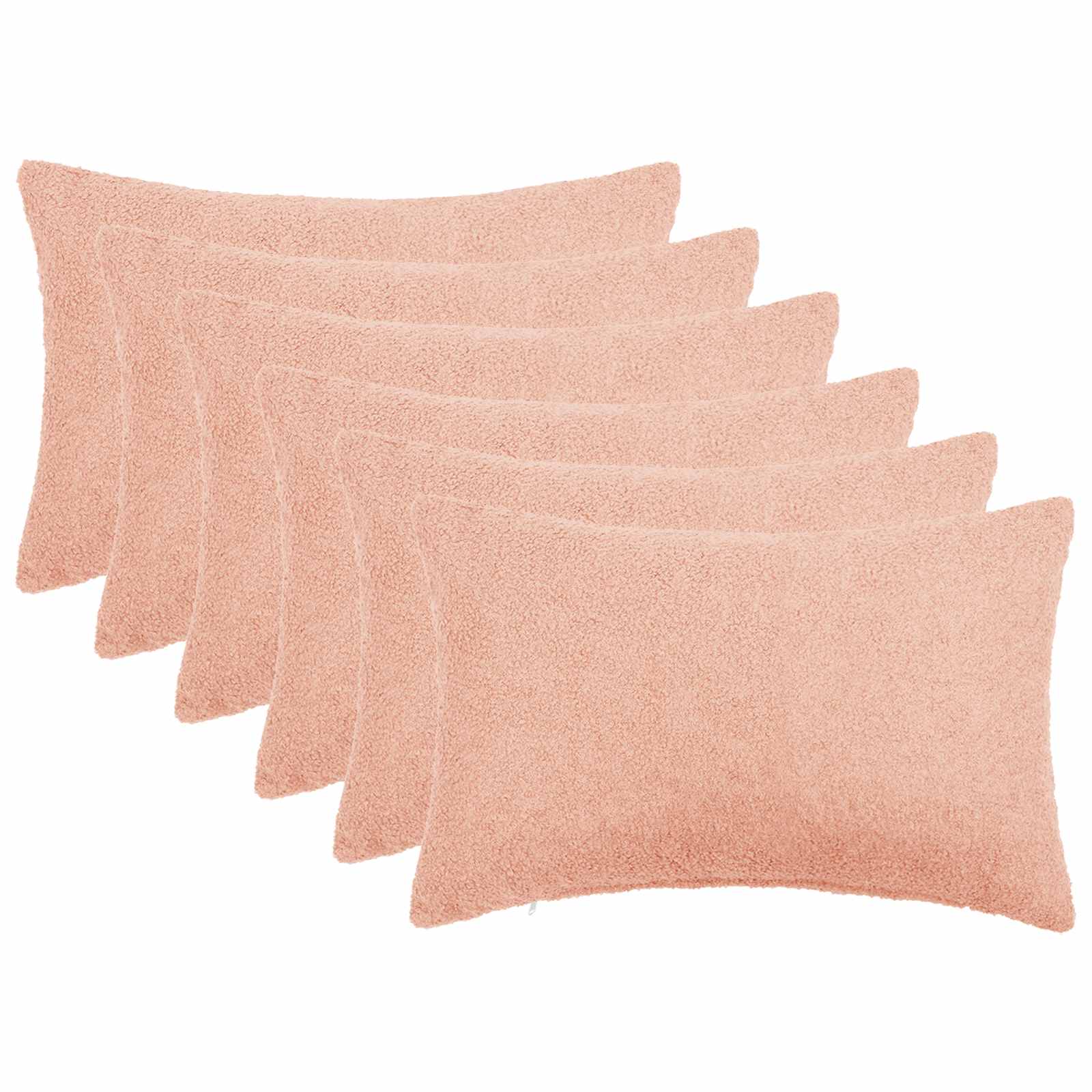Presvlaka za jastuk 6 pcs HEERLEN Ružičasta 30 x 50 cm Bouclé