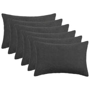 Presvlaka za jastuk 6 pcs HEERLEN Tamnosiva 30 x 50 cm Bouclé