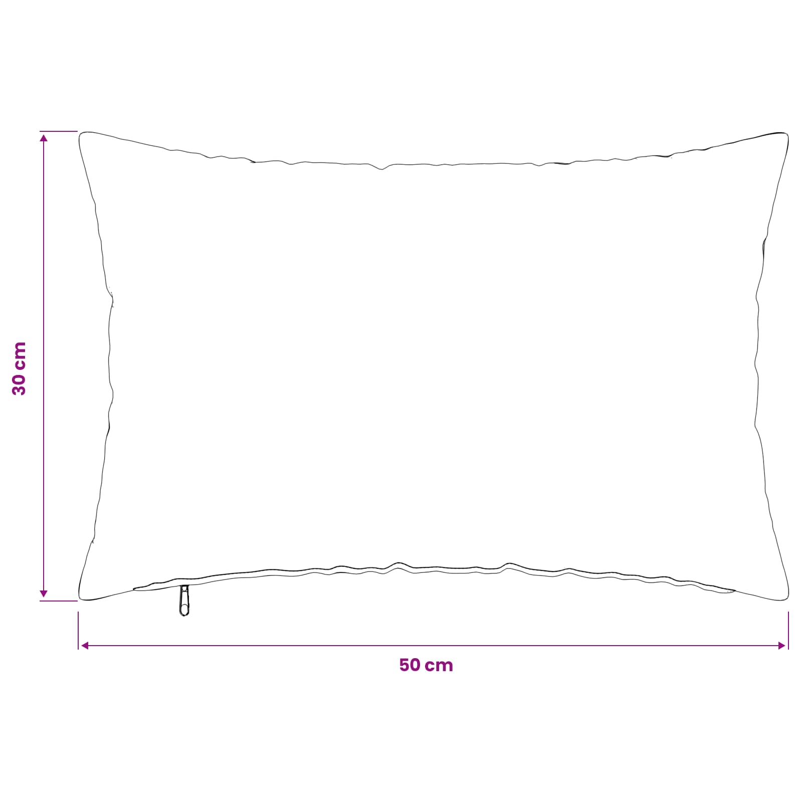 Presvlaka za jastuk 6 pcs HEERLEN Bež 30 x 50 cm Bouclé