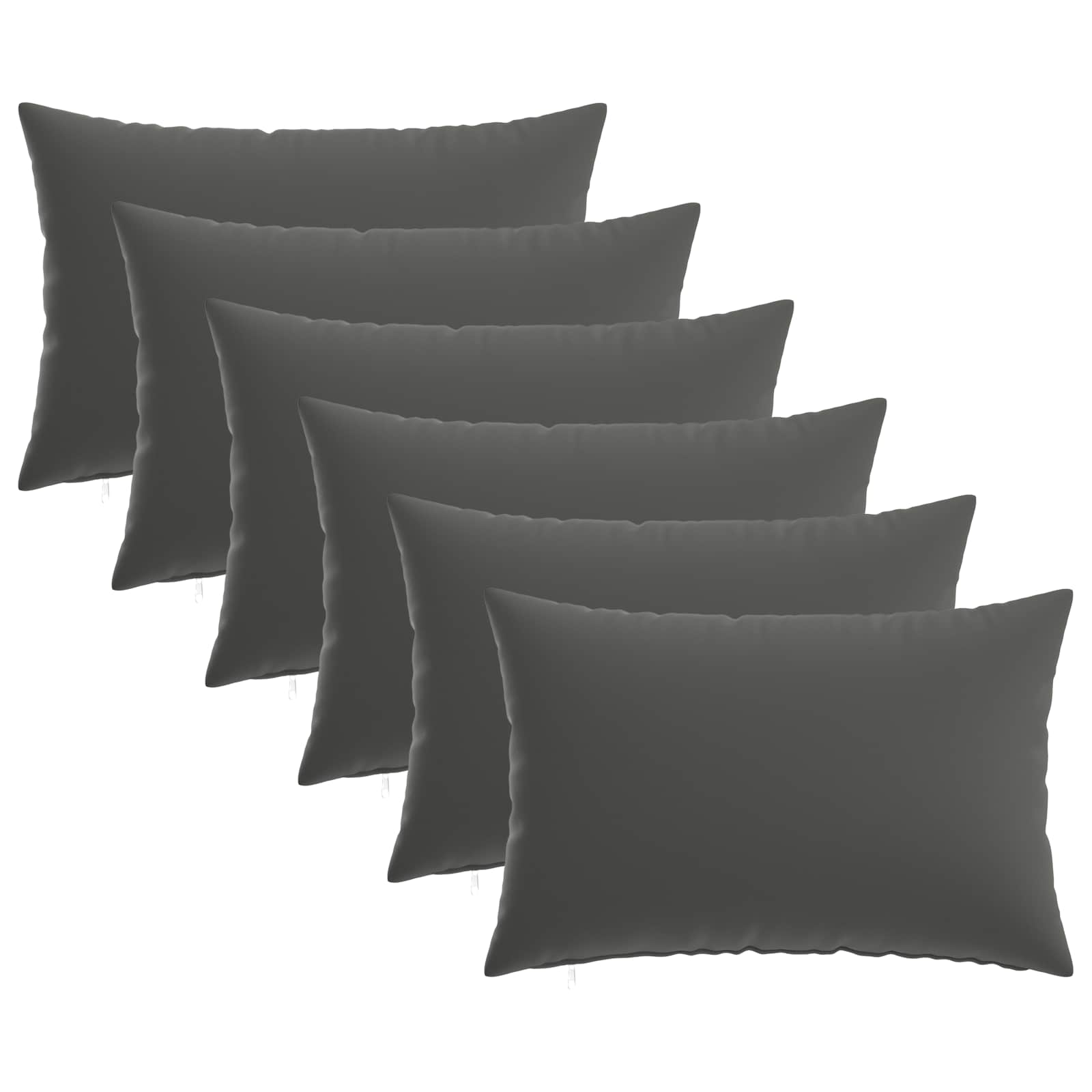 Presvlaka za jastuk 6 pcs HEERLEN Antracit 30 x 50 cm Poliester