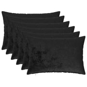 Presvlaka za jastuk 6 pcs HEERLEN Crna 30 x 50 cm Flanel