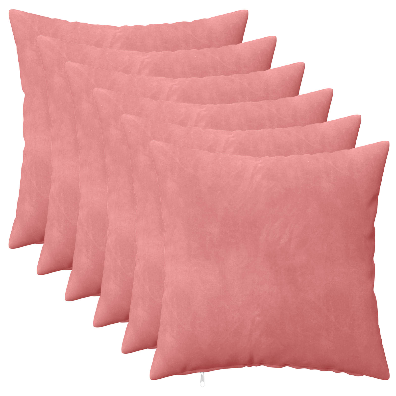 Presvlaka za jastuk 6 pcs HEERLEN Ružičasta 35 x 35 cm Baršun