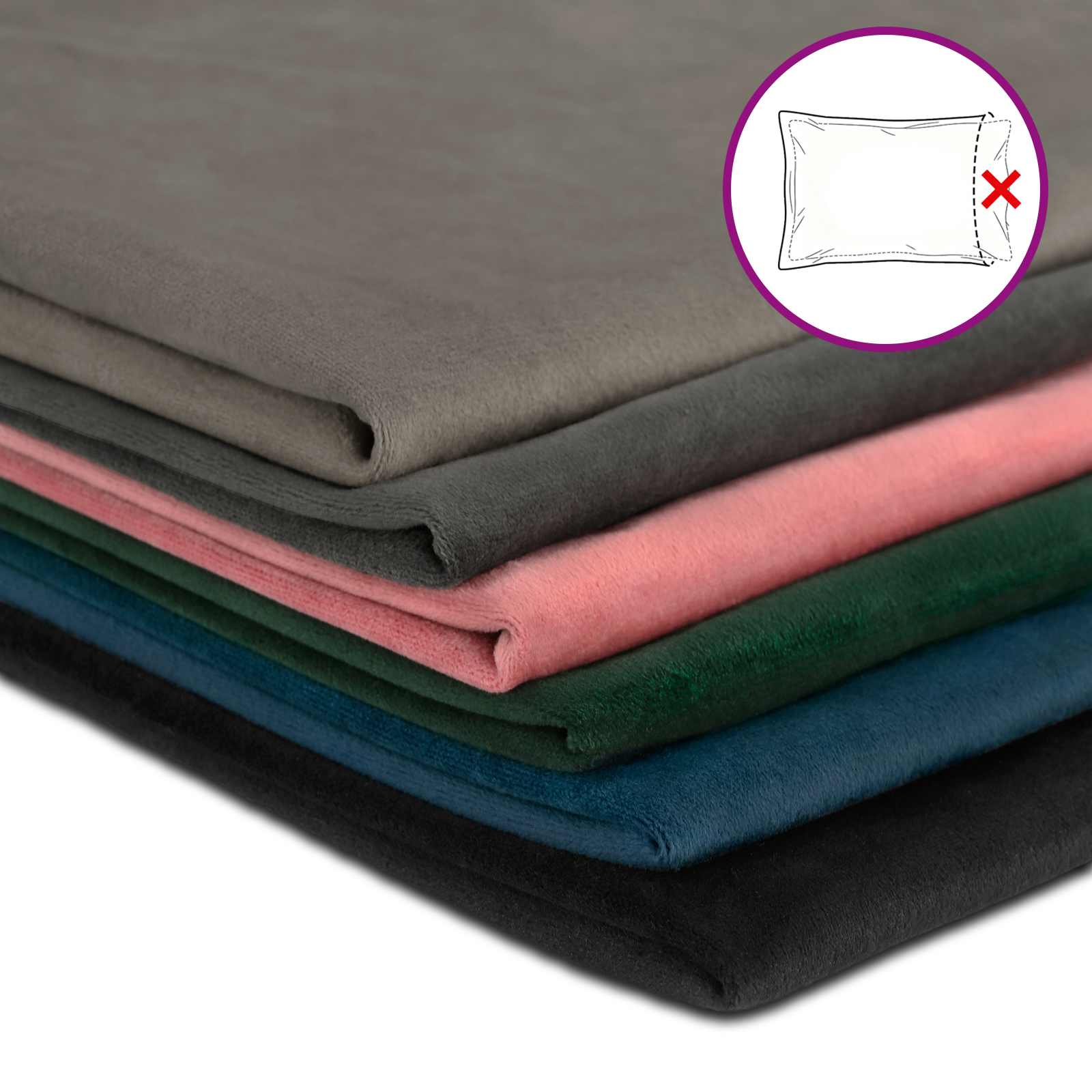 Presvlaka za jastuk 6 pcs HEERLEN Ružičasta 35 x 35 cm Baršun