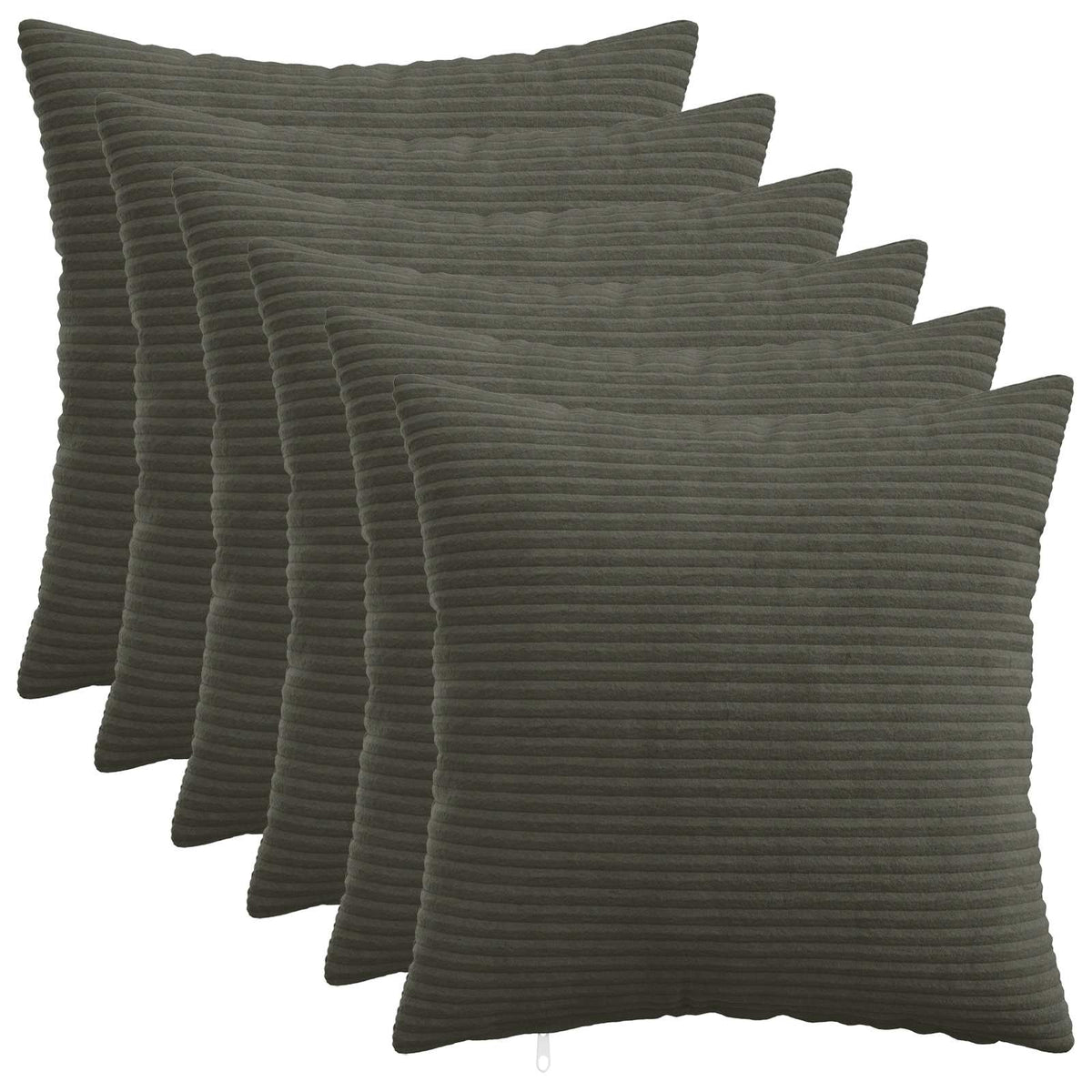 Presvlaka za jastuk 6 pcs HEERLEN Antracit 40 x 40 cm Kord