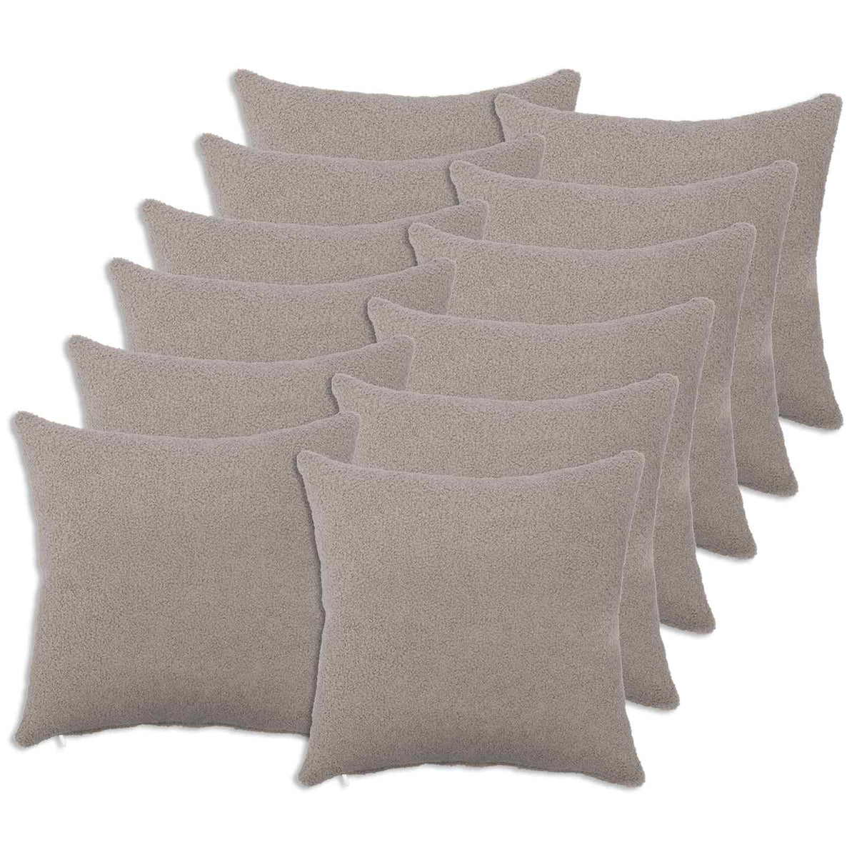 Presvlaka za jastuk 12 pcs HEERLEN Svjetlosiva 40 x 40 cm