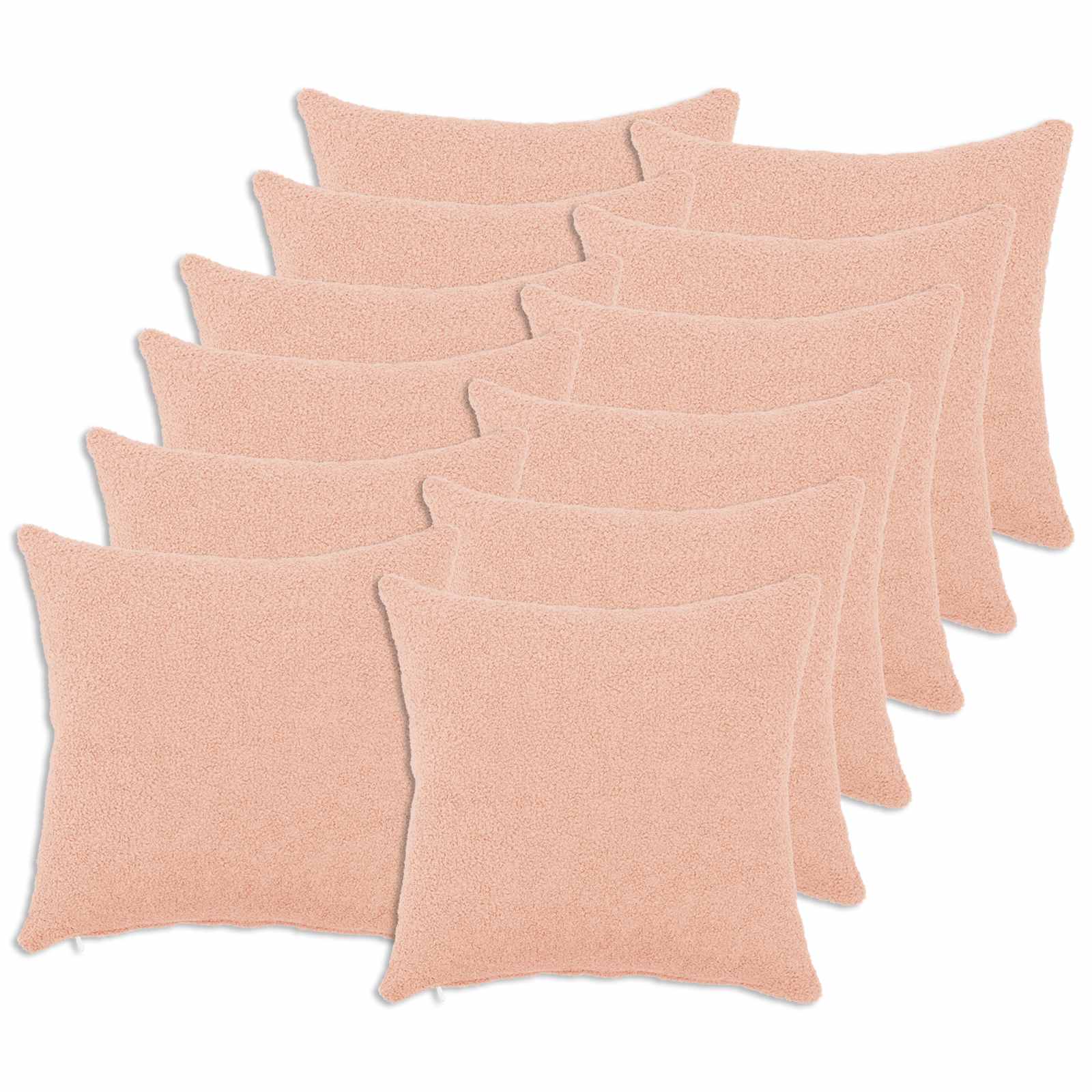 Presvlaka za jastuk 12 pcs HEERLEN Ružičasta 40 x 40 cm Bouclé