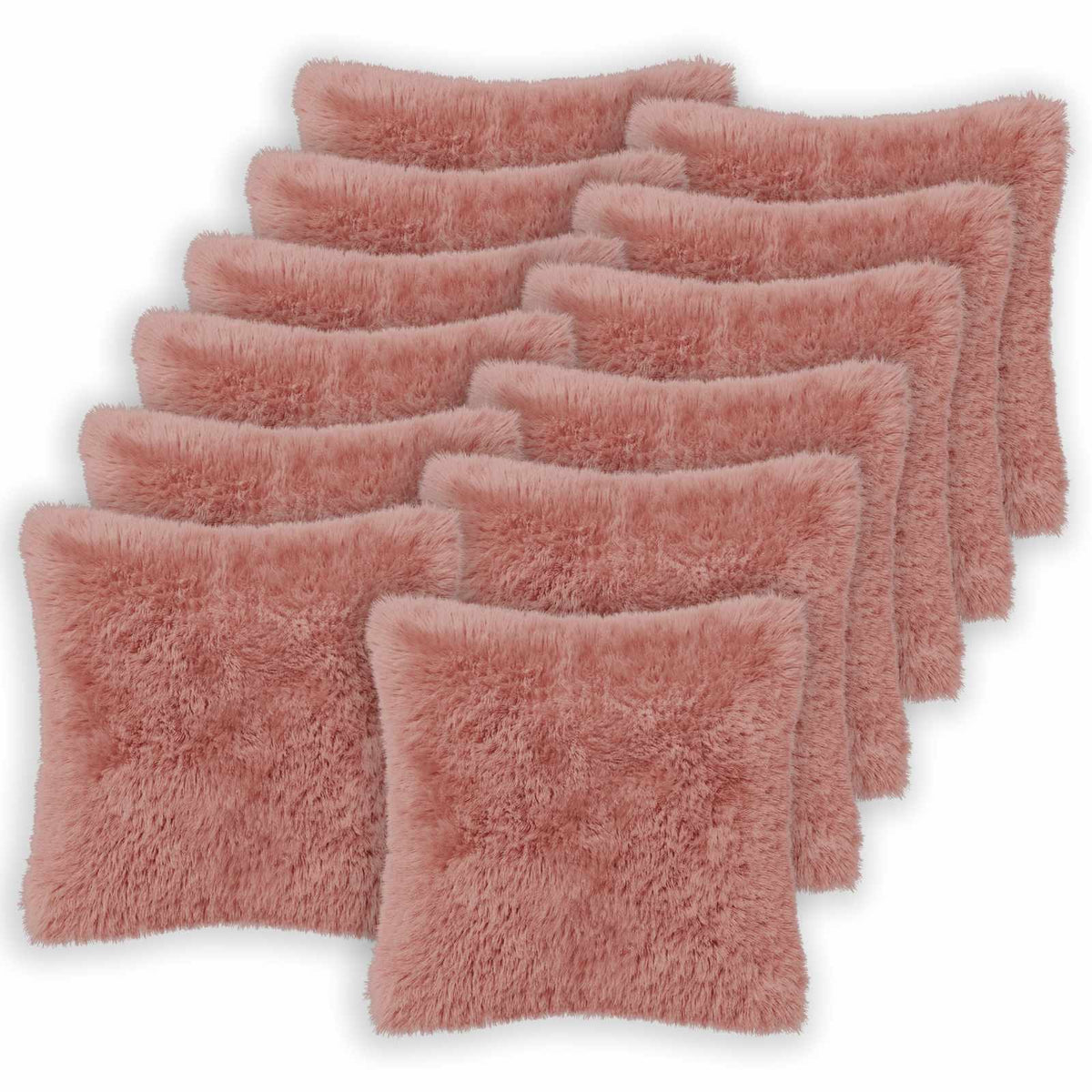 Presvlaka za jastuk 12 pcs HEERLEN Ružičasta 40 x 40 cm PV flis