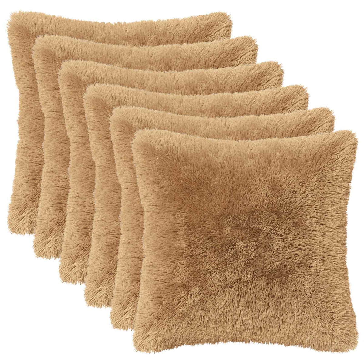 Presvlaka za jastuk 6 pcs HEERLEN Sivosmeđa 40 x 40 cm PV flis