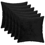 Presvlaka za jastuk 6 pcs HEERLEN Crna 40 x 40 cm Flanel