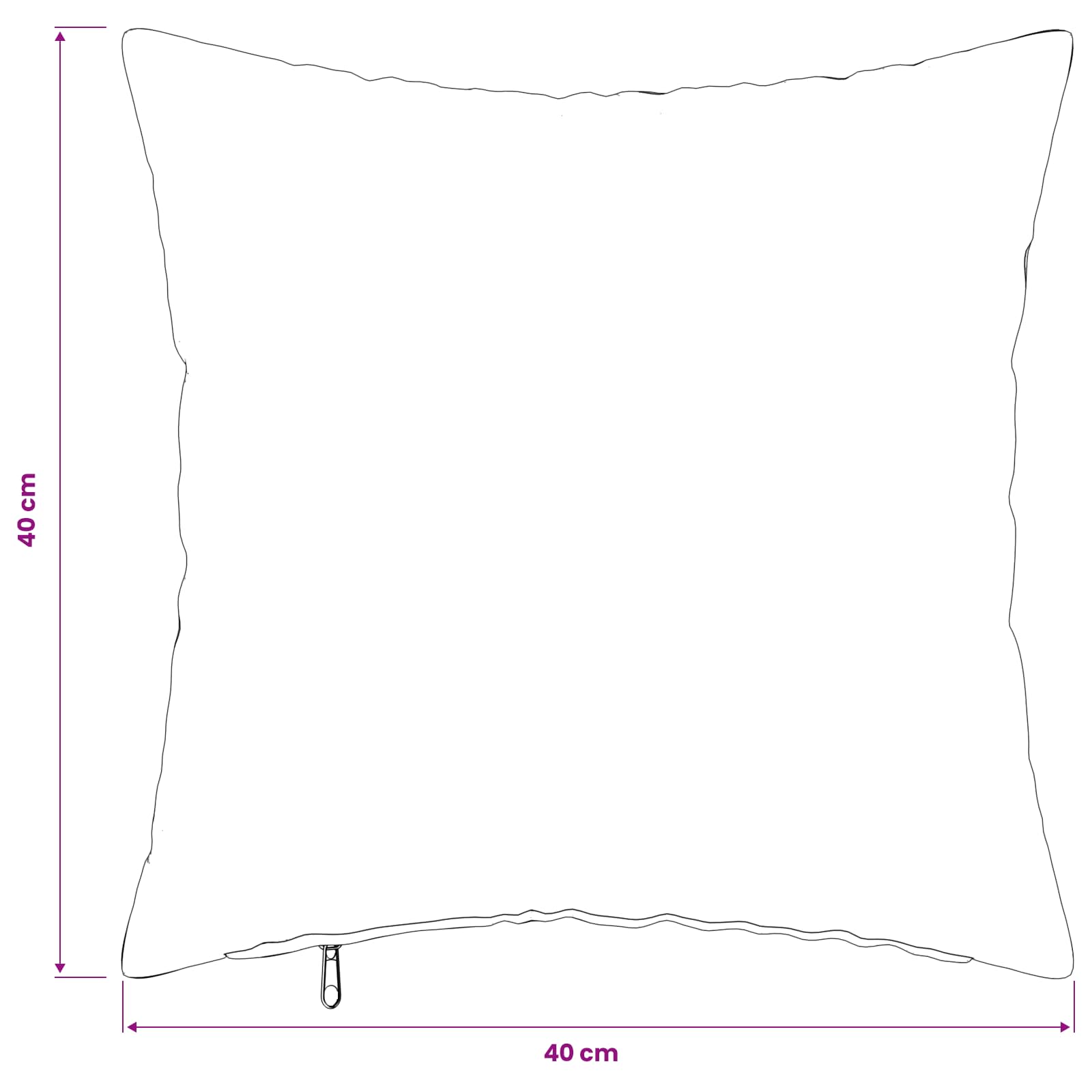 Presvlaka za jastuk 6 pcs HEERLEN Crna 40 x 40 cm Flanel