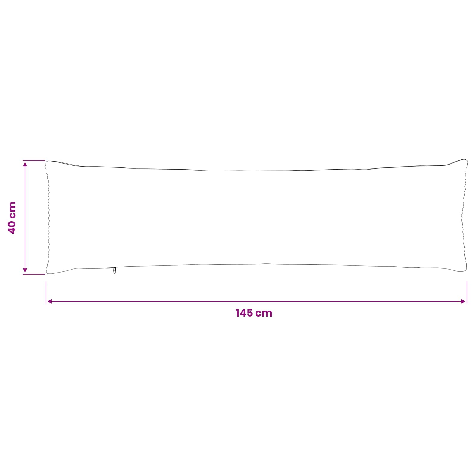 Presvlaka za jastuk 2 pcs HEERLEN Tamnosiva 40 x 145 cm Kord