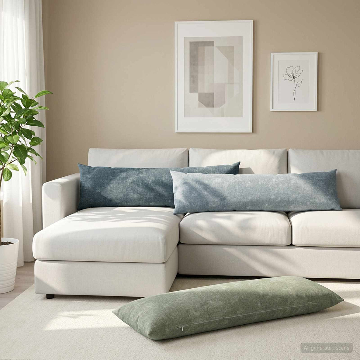 Jastuk za bacanje 2 kom. HEERLEN Svjetloplava 40 x 145 cm