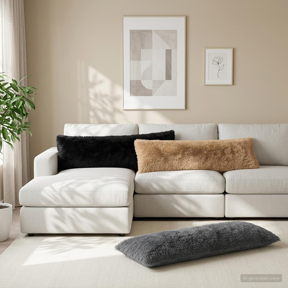 Presvlaka za jastuk HEERLEN Antracit 40 x 145 cm PV flis