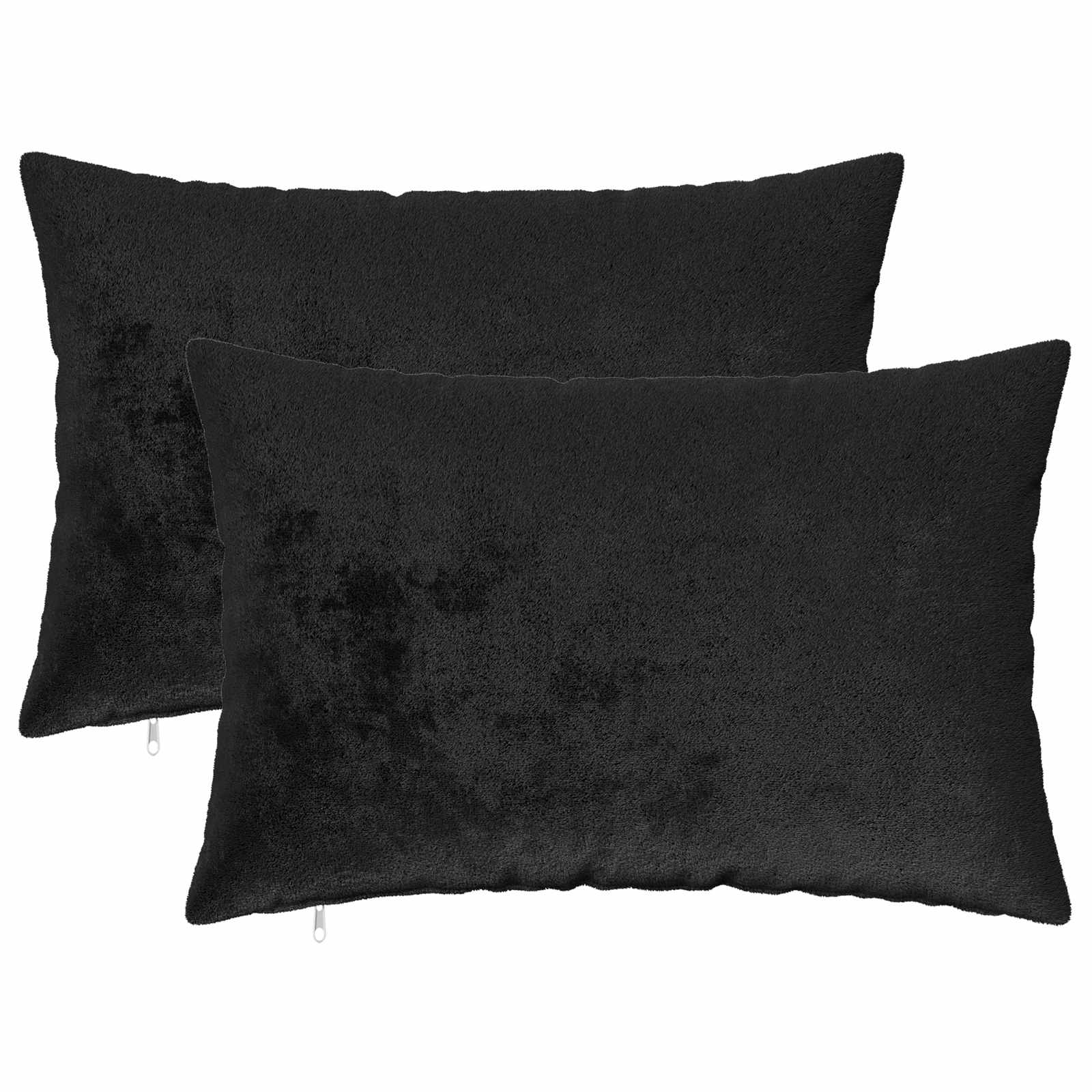 Presvlaka za jastuk 2 pcs HEERLEN Crna 40 x 60 cm Flanel