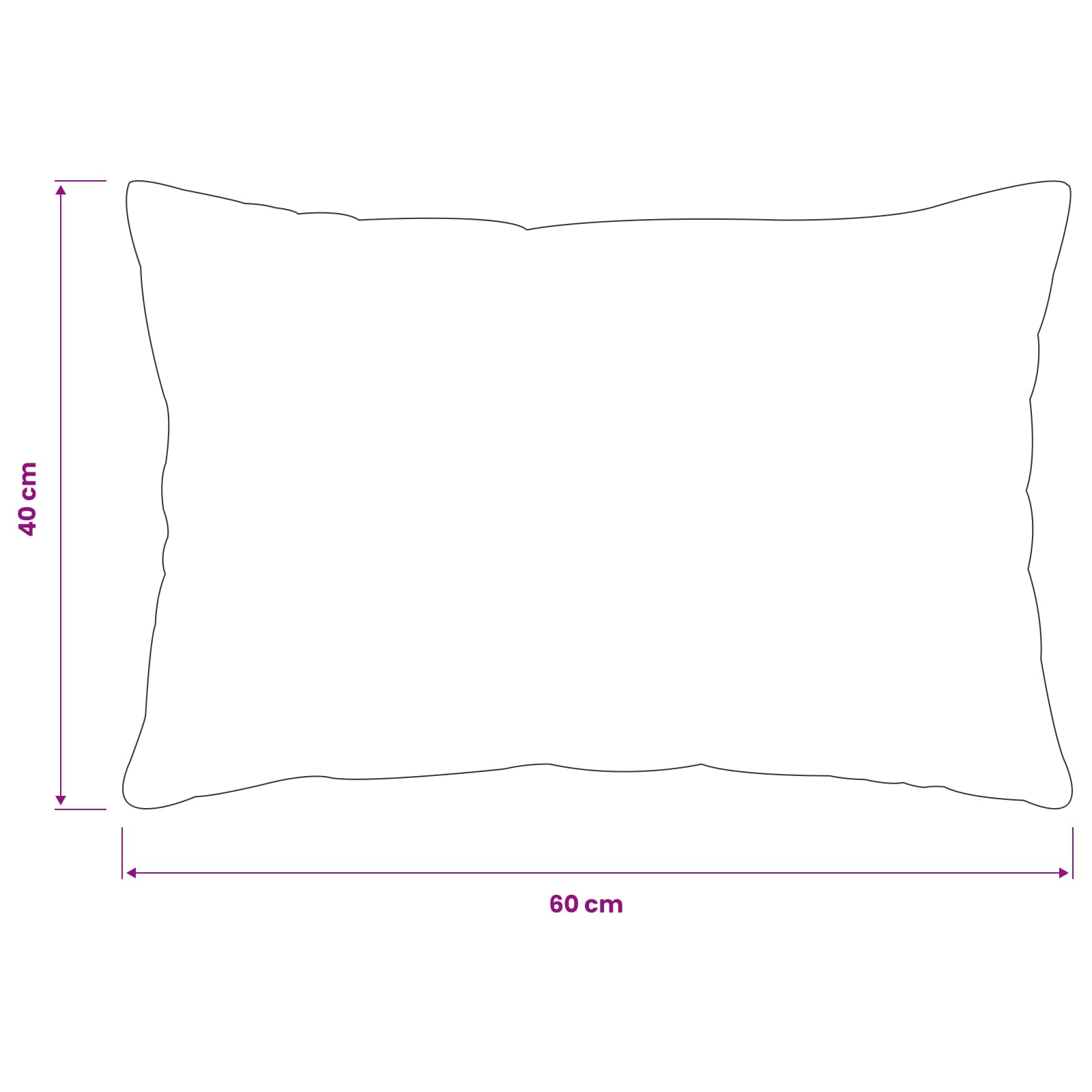 Presvlaka za jastuk 2 pcs HEERLEN Crna 40 x 60 cm Flanel