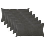 Presvlaka za jastuk 6 pcs HEERLEN Tamnosiva 40 x 70 cm Baršun