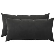 Presvlaka za jastuk 2 pcs HEERLEN Crna 40 x 70 cm Baršun