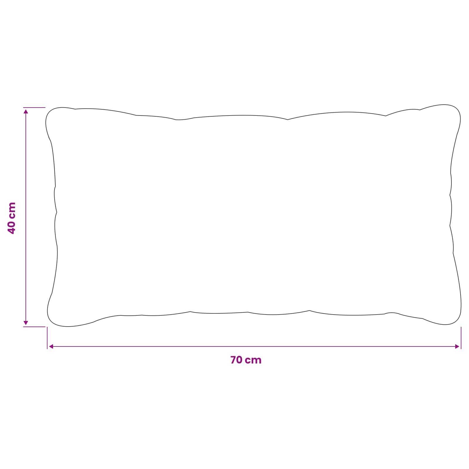 Presvlaka za jastuk 2 pcs HEERLEN Crna 40 x 70 cm Baršun