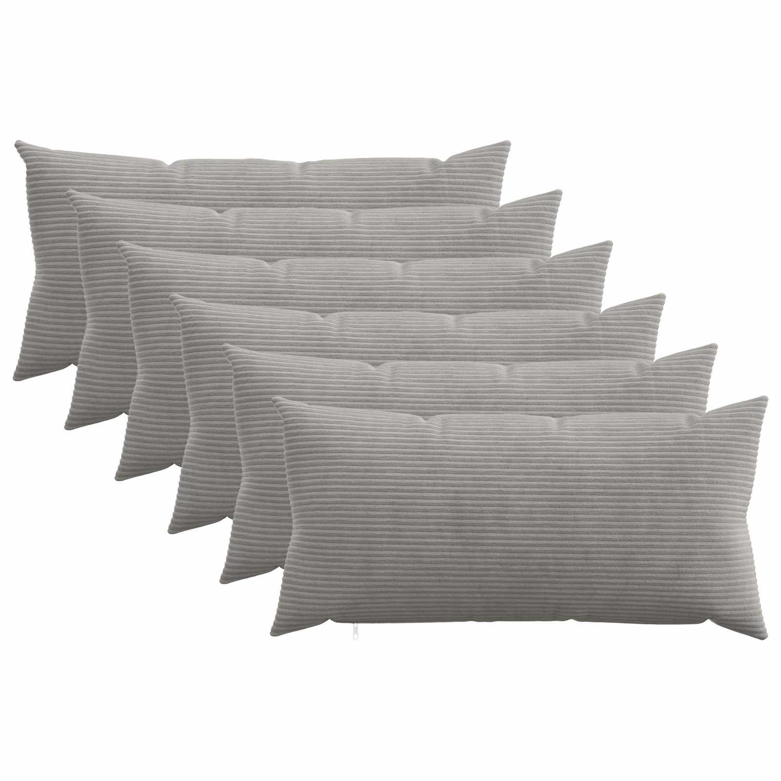 Presvlaka za jastuk 6 pcs HEERLEN Svjetlosiva 40 x 70 cm Kord