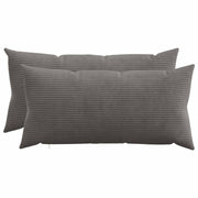 Presvlaka za jastuk 2 pcs HEERLEN Tamnosiva 40 x 70 cm Kord