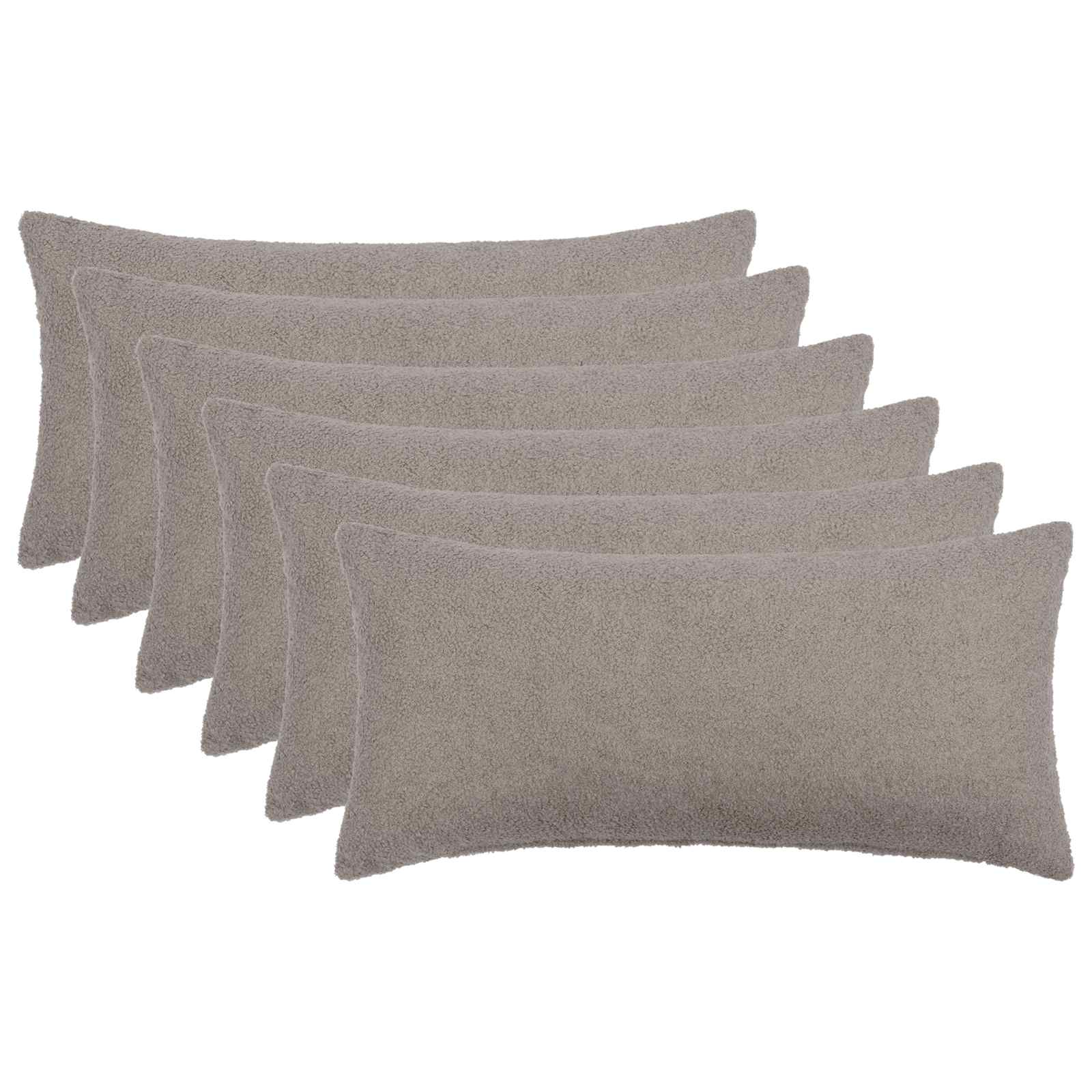 Presvlaka za jastuk 6 pcs HEERLEN Svjetlosiva 40 x 70 cm Bouclé